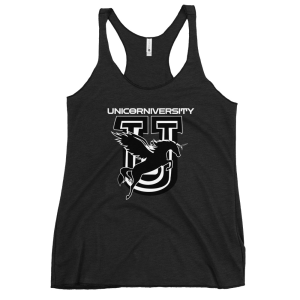 Official Unicorniversity BW Women's Racerback Tank